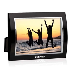 Curvo Frame - Black/Silver | https://www.bestnamebadges.com