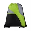 Tri-Color Drawstring Backpack | https://www.bestnamebadges.com