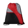 Tri-Color Drawstring Backpack | https://www.bestnamebadges.com