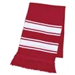 Two-Tone Knit Scarf With Fringe | https://www.bestnamebadges.com