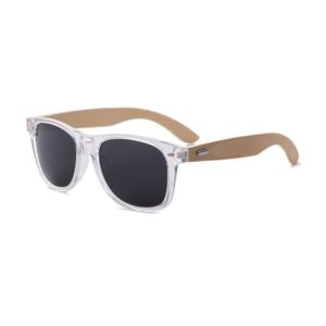 Clear Bamboo 2-tone Retro Promotional Sunglasses