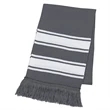 Two-Tone Knit Scarf With Fringe | https://www.bestnamebadges.com