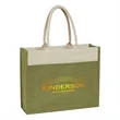 Jute Tote Bag With Front Pocket | https://www.bestnamebadges.com
