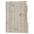 Woodgrain Look Notebook With Sticky Notes And Flags | https://www.bestnamebadges.com