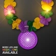 Mardi Gras Lei Light Up Flower Necklace with Medallion | https://www.bestnamebadges.com