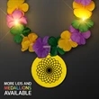Mardi Gras Lei Light Up Flower Necklace with Medallion | https://www.bestnamebadges.com