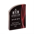 7" Wave Red Vapor Acrylic | https://www.bestnamebadges.com