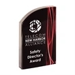 8" Wave Red Vapor Acrylic | https://www.bestnamebadges.com