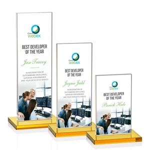 Heathrow VividPrint™ Award - Amber | https://www.bestnamebadges.com