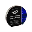 6" Round Blue Velvet Acrylic | https://www.bestnamebadges.com