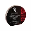 6" Round Red Velvet Acrylic | https://www.bestnamebadges.com