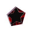 5" Star Red Velvet Acrylic | https://www.bestnamebadges.com