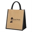 Escape Jute Tote Bag | https://www.bestnamebadges.com