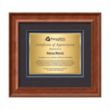 Calder Certificate TexEtch - Light Walnut | https://www.bestnamebadges.com