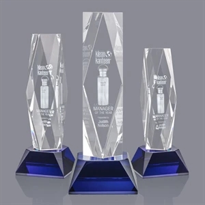 President 3D Award on Base - Blue | https://www.bestnamebadges.com