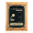 Bamboo/Cardinal Plaque - Black | https://www.bestnamebadges.com