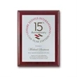 Screenprint Aluminum - Mahogany | https://www.bestnamebadges.com