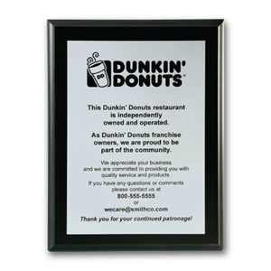 Screenprint Aluminum - Ebony | https://www.bestnamebadges.com