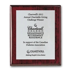 Screenprint Aluminum - Rosewood | https://www.bestnamebadges.com