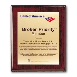 Screenprint Brass - Rosewood | https://www.bestnamebadges.com