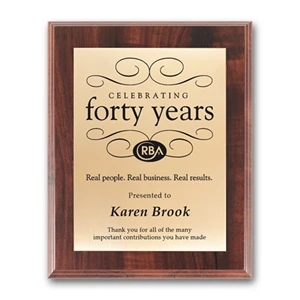 Screenprint Brass - Walnut Finish | https://www.bestnamebadges.com