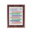 Screenprint Aluminum - Walnut Finish | https://www.bestnamebadges.com