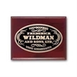Etch/Oxidized Plaq - Mahogany | https://www.bestnamebadges.com