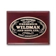 Etch/Oxidized Plaq - Mahogany | https://www.bestnamebadges.com