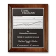 Photocast Plaque - Walnut Rolled Edge | https://www.bestnamebadges.com