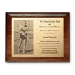 Metal Photo Plaq - Walnut Rolled Edge | https://www.bestnamebadges.com