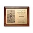 Metal Photo Plaq - Walnut Rolled Edge | https://www.bestnamebadges.com