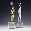 Triumph Award on Optical Base | https://www.bestnamebadges.com