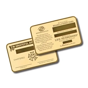 Wallet Card - Brass | https://www.bestnamebadges.com