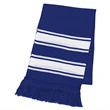 Two-Tone Knit Scarf With Fringe | https://www.bestnamebadges.com