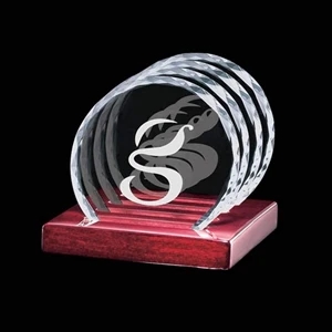 Porterfield Coasters - Set of 4 on Piano Finish Rosewood