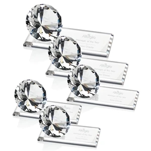 Gemstone Award on Starfire - Diamond | https://www.bestnamebadges.com