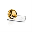 Gemstone Award on Starfire - Amber | https://www.bestnamebadges.com