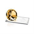 Gemstone Award on Starfire - Amber | https://www.bestnamebadges.com