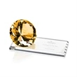 Gemstone Award on Starfire - Amber | https://www.bestnamebadges.com