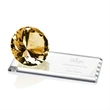 Gemstone Award on Starfire - Amber | https://www.bestnamebadges.com