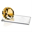 Gemstone Award on Starfire - Amber | https://www.bestnamebadges.com