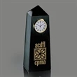 Marble Clock - 6" Obelisk | https://www.bestnamebadges.com