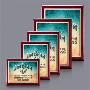 Oakleigh VividPrint™ 3D Plaque - Rosewood/White | https://www.bestnamebadges.com