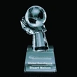 Globe on Hand Award | https://www.bestnamebadges.com