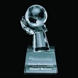 Globe on Hand Award | https://www.bestnamebadges.com