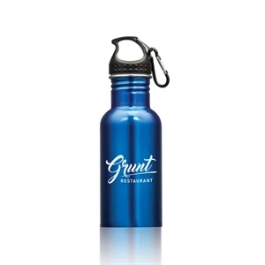 Wide Mouth Bottle with Carabiner - 16oz | https://www.bestnamebadges.com