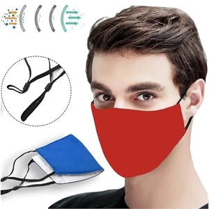 4 Layer Blank Cotton Face Mask w/ Adjustable Ear Loop | https://www.bestnamebadges.com