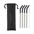 Aviana™ Poppy 4-Pack Stainless Straw Set | https://www.bestnamebadges.com