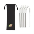 Aviana™ Poppy 4-Pack Stainless Straw Set | https://www.bestnamebadges.com