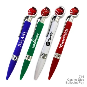 Popular Casino Dice Ballpoint Custom Pens